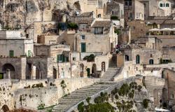 Close-up of houses in Matera Italy
