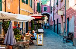 Picturesque street in Monterosso al Mare 