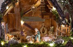 Beautiful nativity scene in Italy