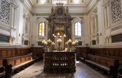 Interior of the synagogue of Siena, Italy