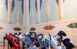 Designer Nicholas Kirkwood's shoe designs on display at Museo della Calzatura / Photo: @museodellacalzaturavfr via Instagram