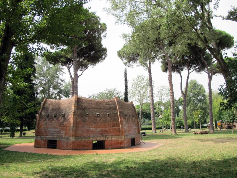 Miniature reproduction of Brunelleschi's dome in Anconella Park in Florence