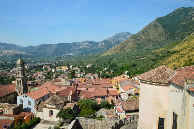 The village of Venafro in Molise Italy