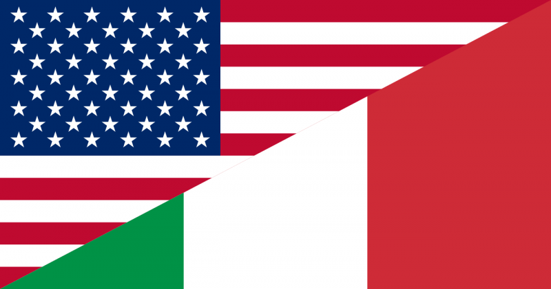 Italian american flag