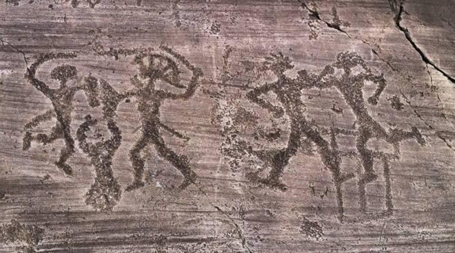 Rock drawings of Val Camonica Unesco site in Italy