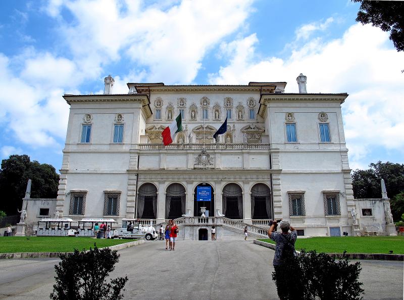Exterior of Galleria Borghese in Rome