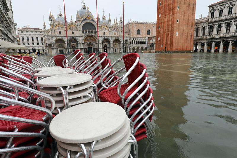 St. Mark's Square in Venice flooded