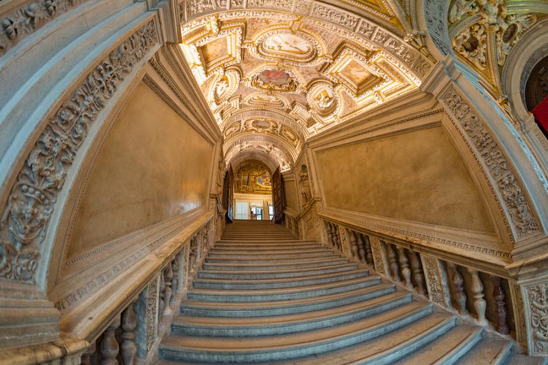 Staircase inside the Doge's Palace in Venice 