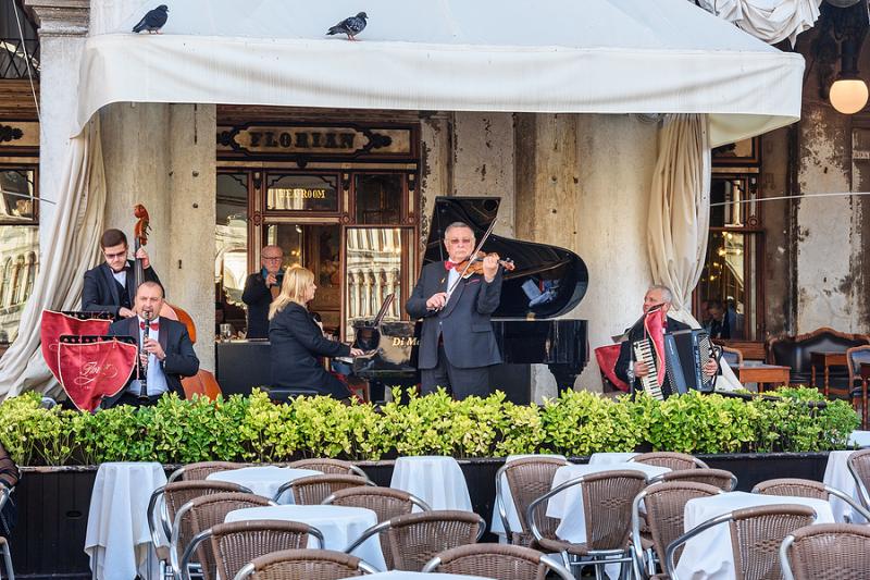 Orchestra playing at Caffè Florian in Venice