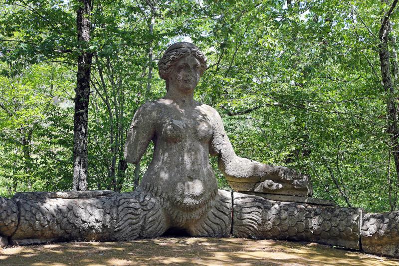 Sculpture of Echidna in Bomarzo Park