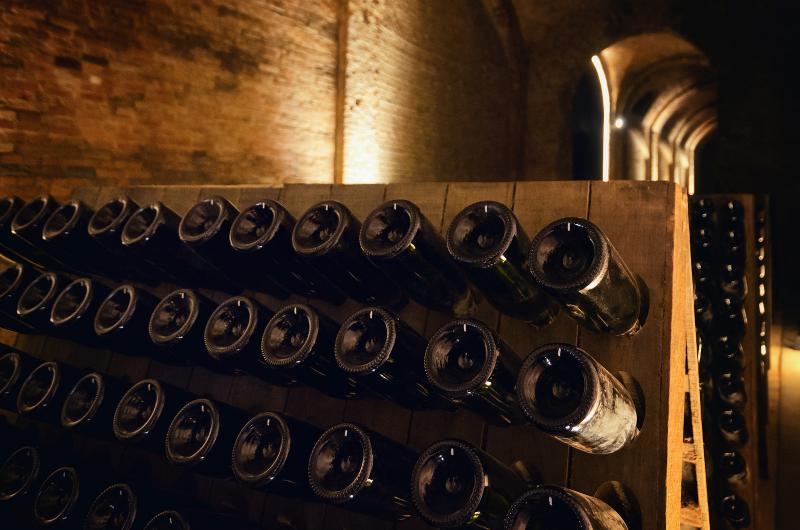 Monferrato underground wine cellar