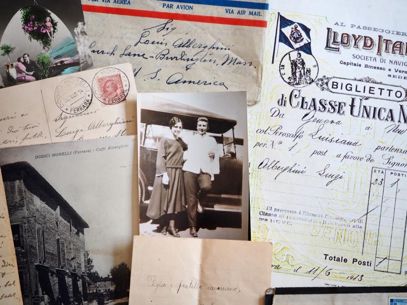 Letters and documents from relatives who emigrated to America