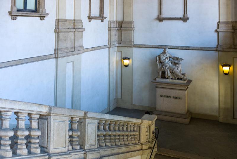 Parini Statue at Pinacoteca di Brera in Milan Italy