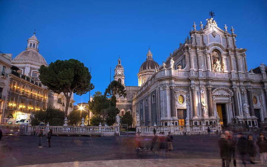 Catania's Cathedral at night