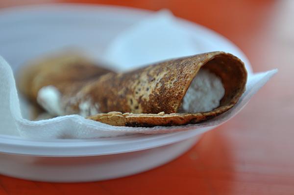 Necci, chestnut pancakes filled with ricotta cheese, originating in the areas north of Lucca and Pistoia.