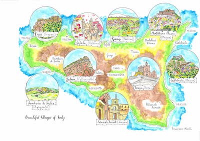 Map of Sicily - Food & Wine