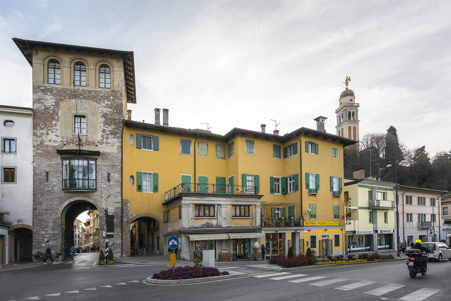 A view of the medieval Manin tower city gate