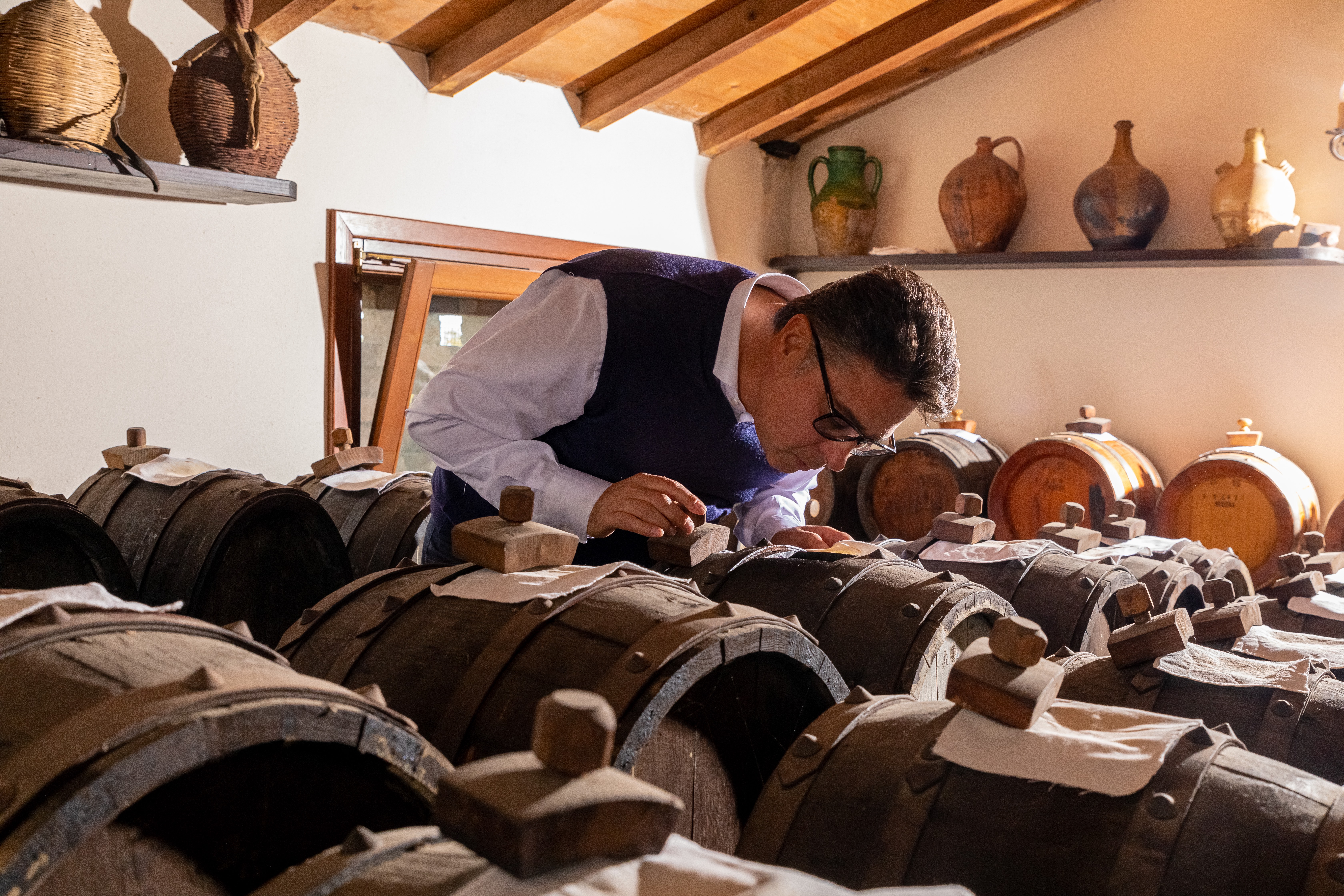 Making balsamic vinegar is an ancient craft which, when done properly, requires years and years from the picking of the grapes until the final product is complete.