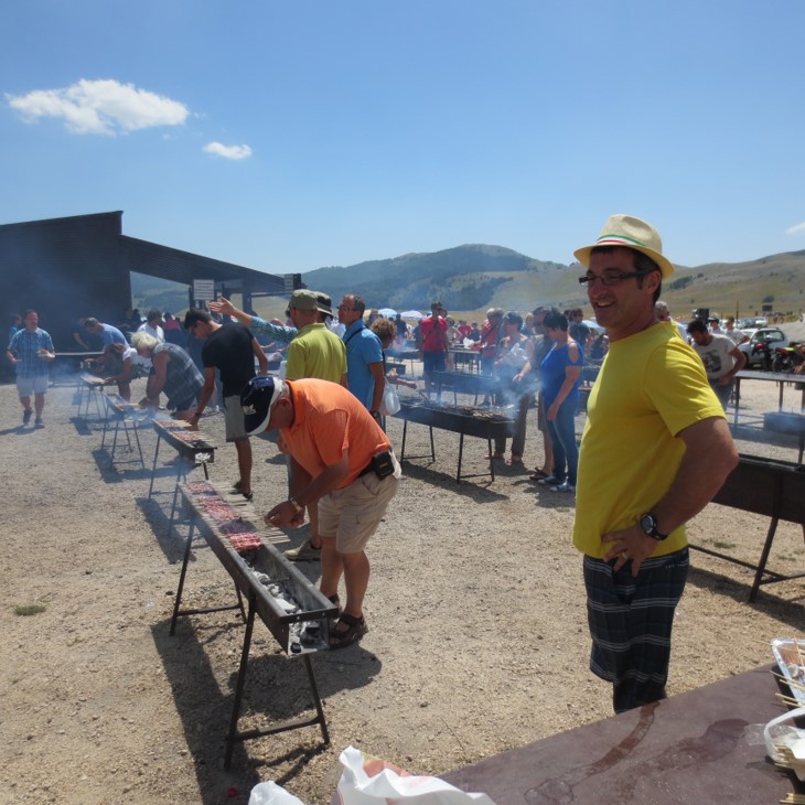 Arrosticini at Campo Imperatore