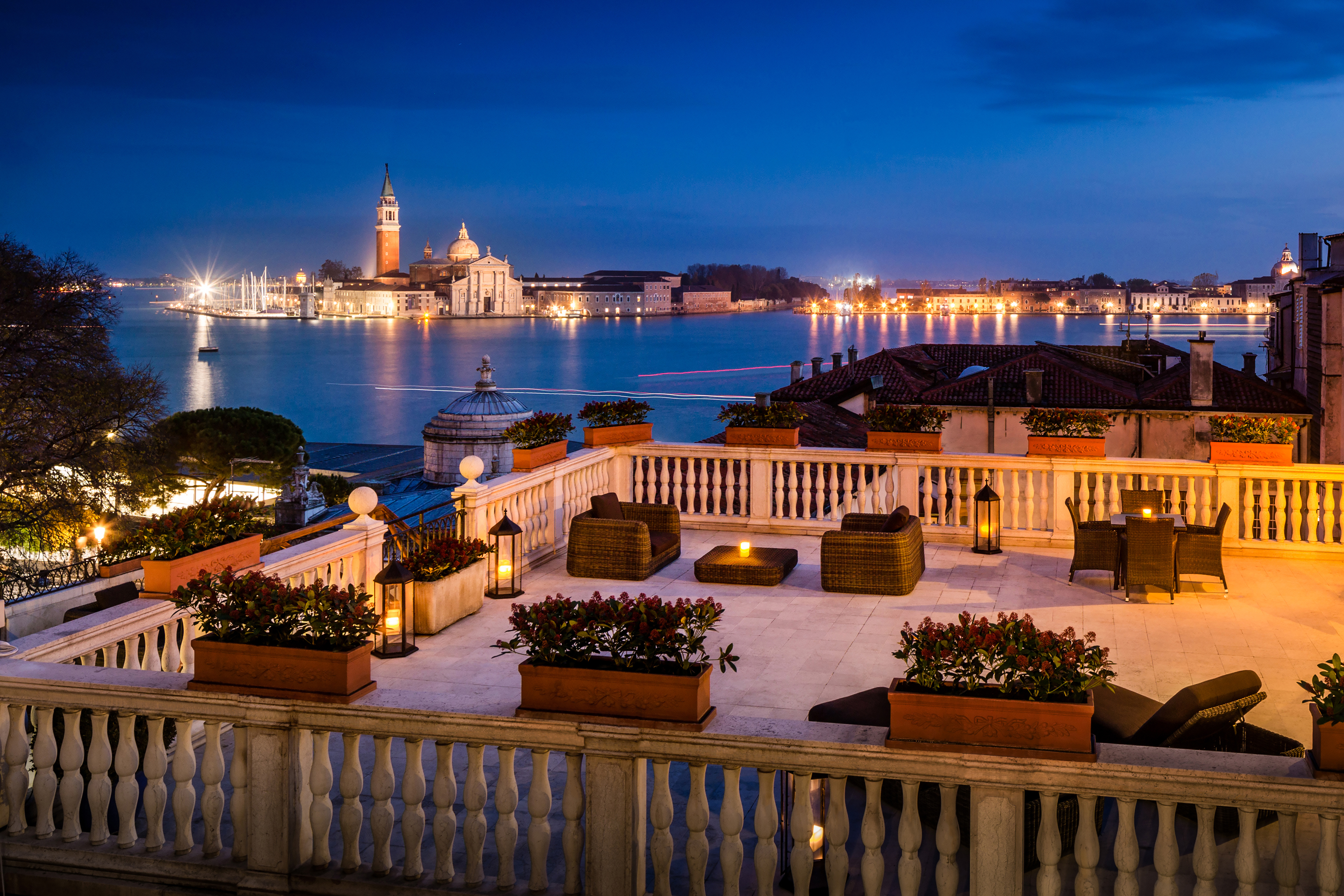 View from the San Giorgio terrace by night