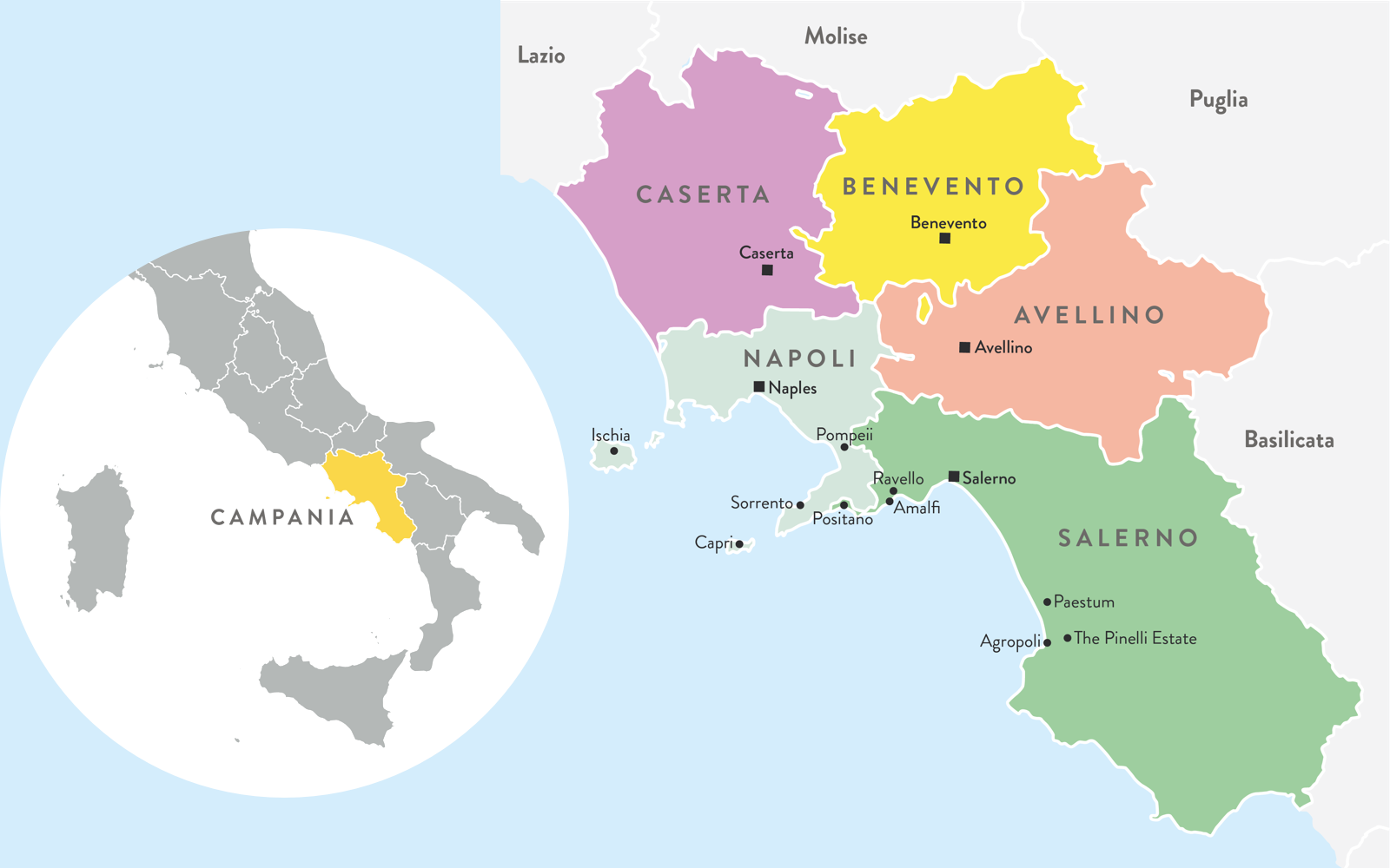 Campania map