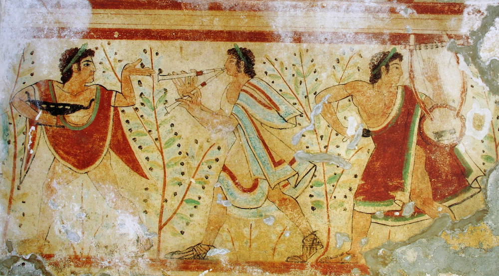 Dancers Tomb of the Lionnesses Tarquinia CC via Wikipedia