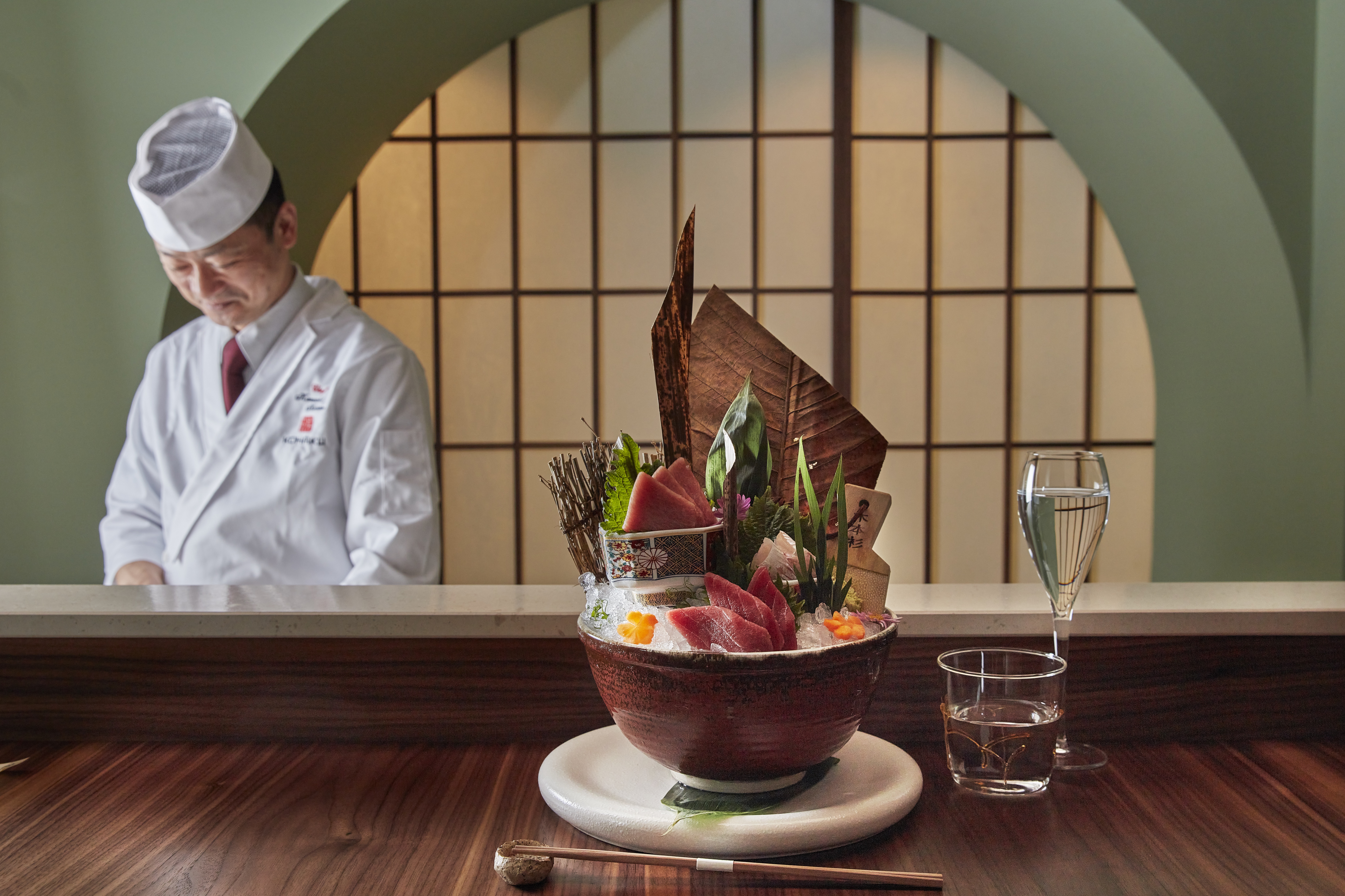 Sushi Kaiseki - Otsukuri and chef Kazuaki Kawane at Kohaku