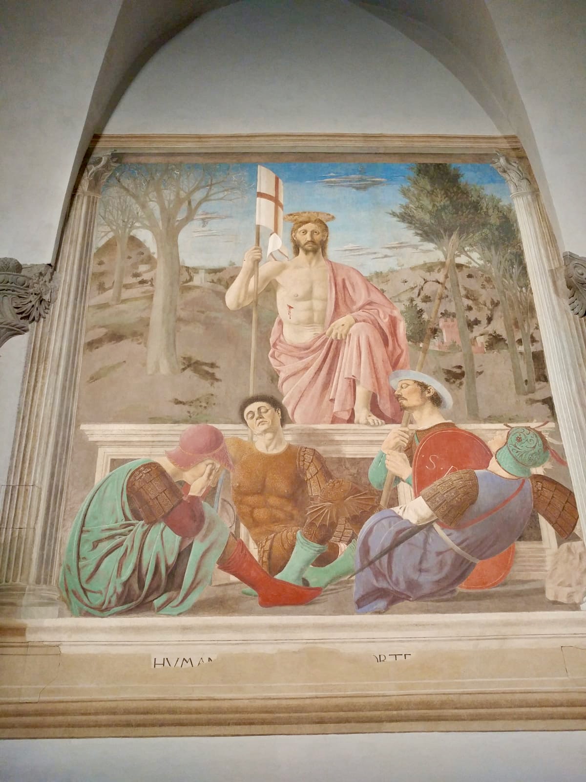 The Resurrection from the 1460s is one of Piero della Francesca's most famous paintings