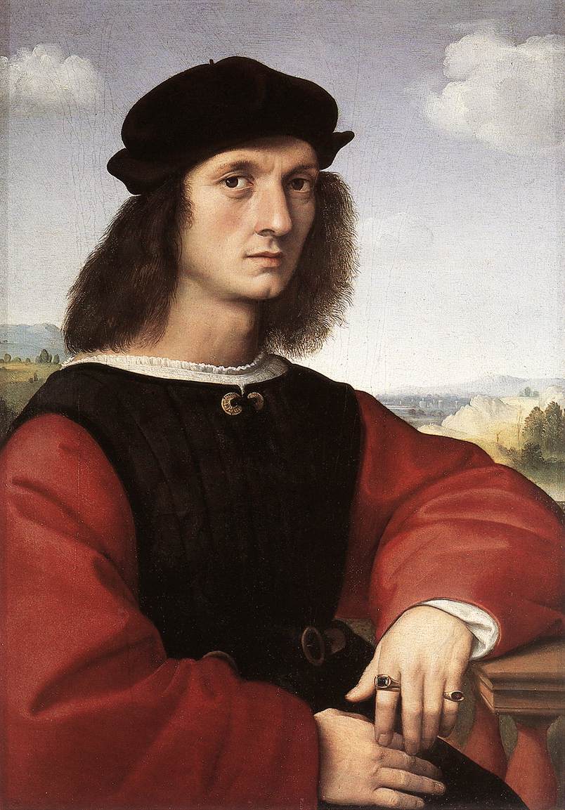 Raphael portrait of Agnolo Doni Uffizi Florence