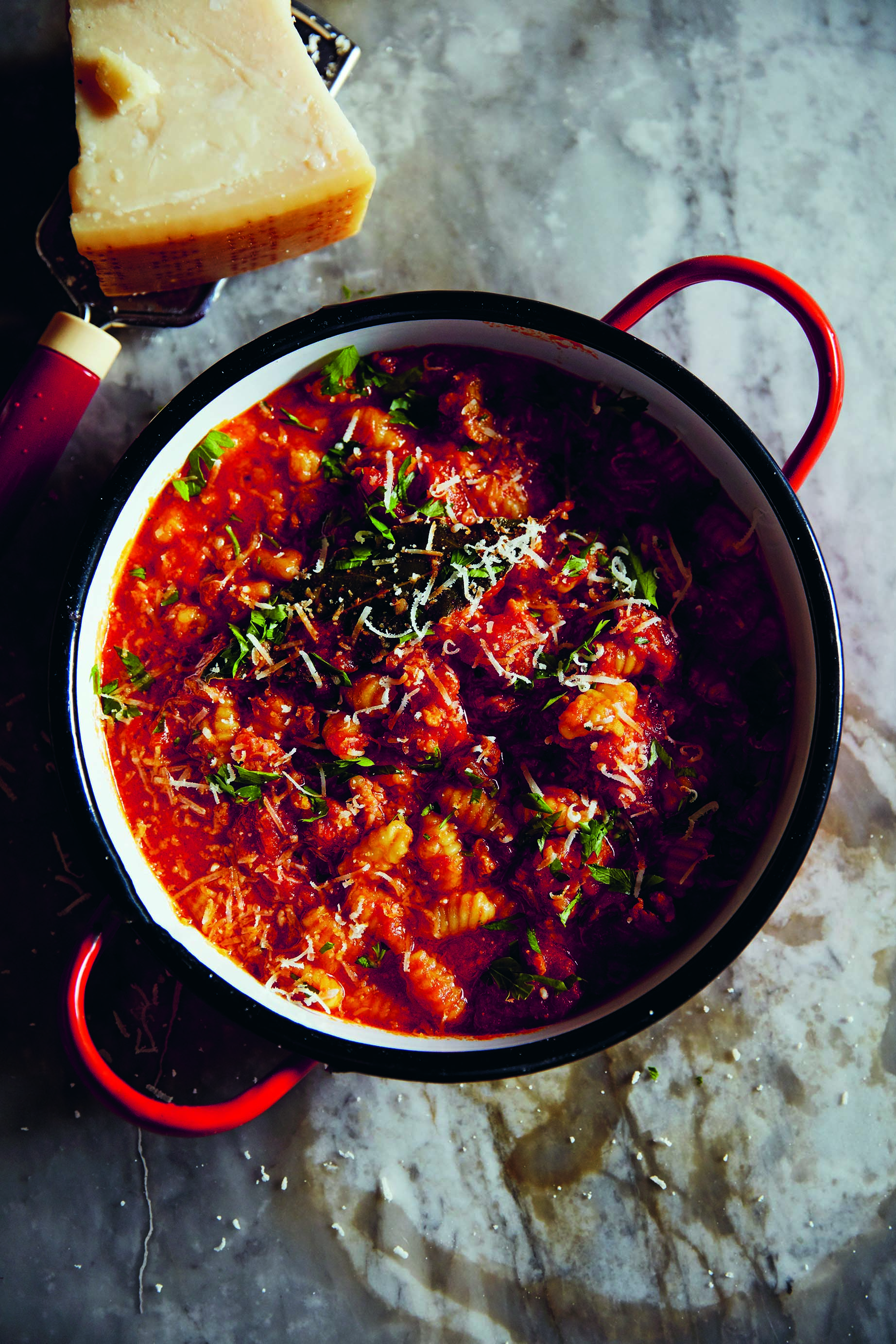 recipe from Bitter Honey Sardinian ‘pasta dough gnocchi’ with sausage ragu