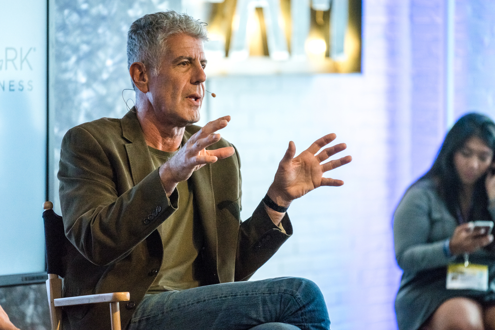 Anthony Bourdain speaks at an event in Austin, Texas