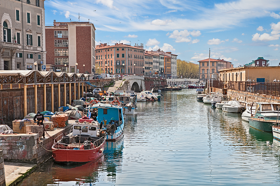 the city of Livorno canals of Livorno