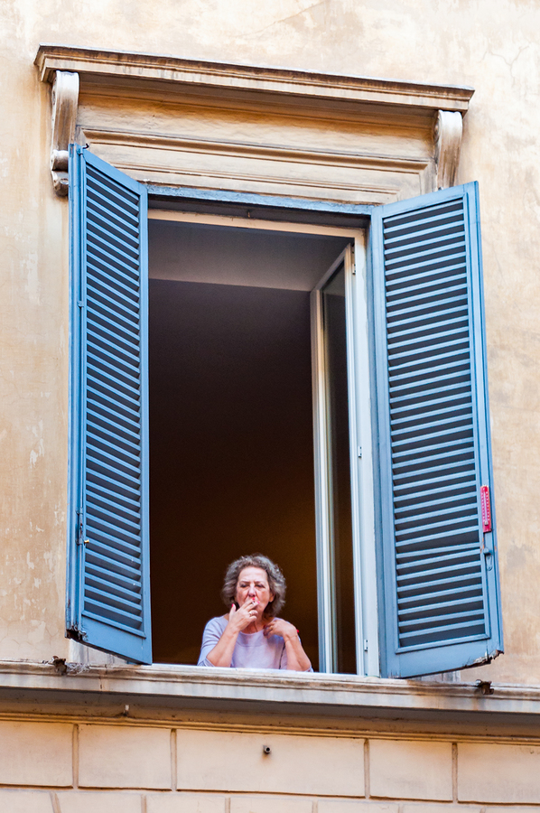 Elderly woman in Italy Elderly woman in Italy