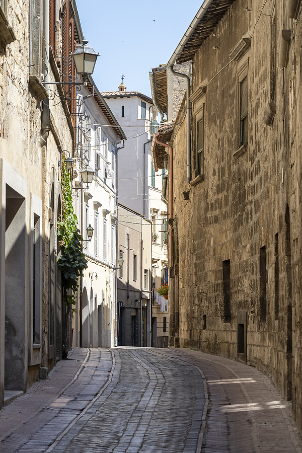 Tarquinia, Viterbo, Lazio, Italy: old typical street