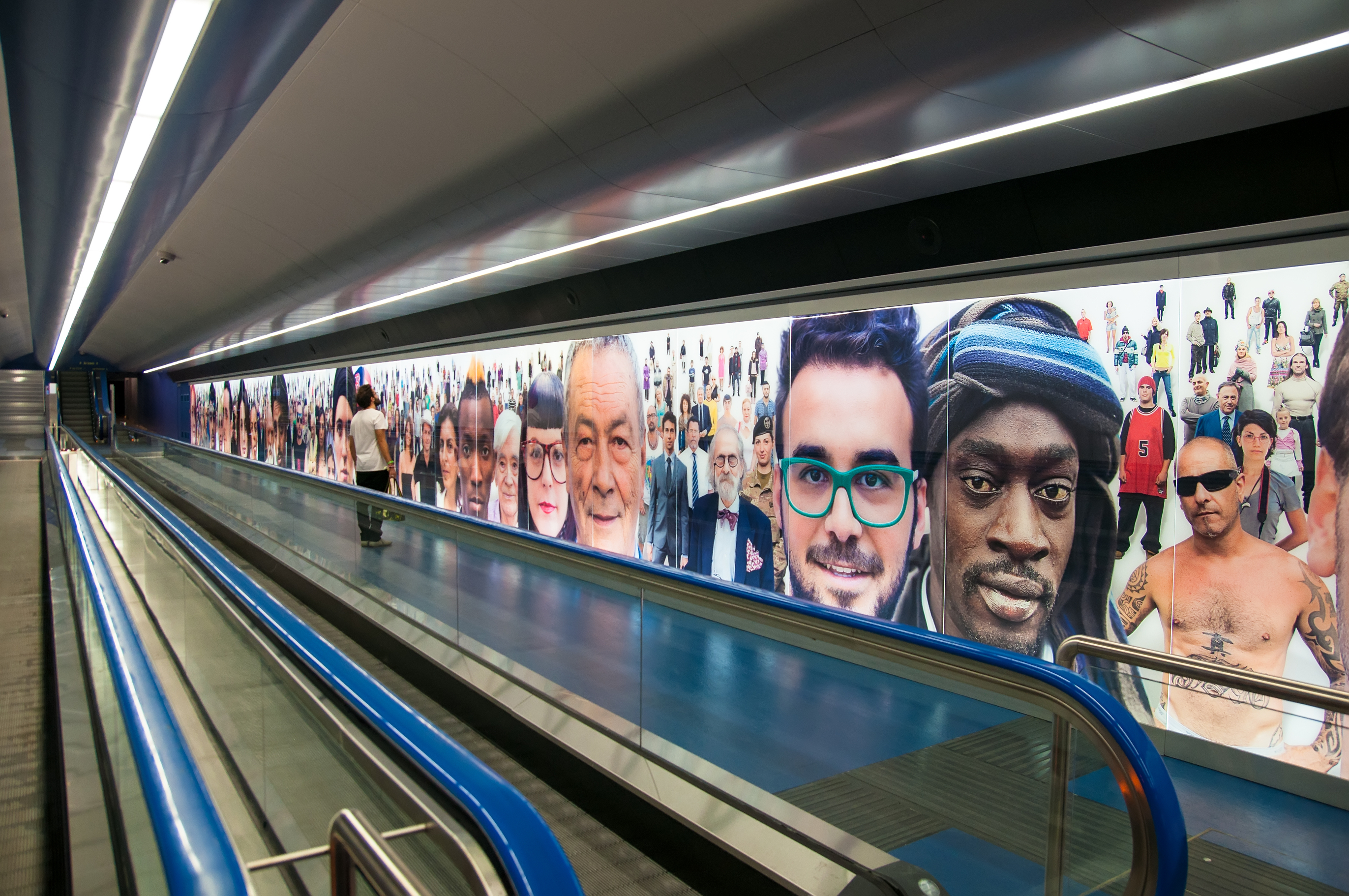 Subway art in Toledo metro station of Naples