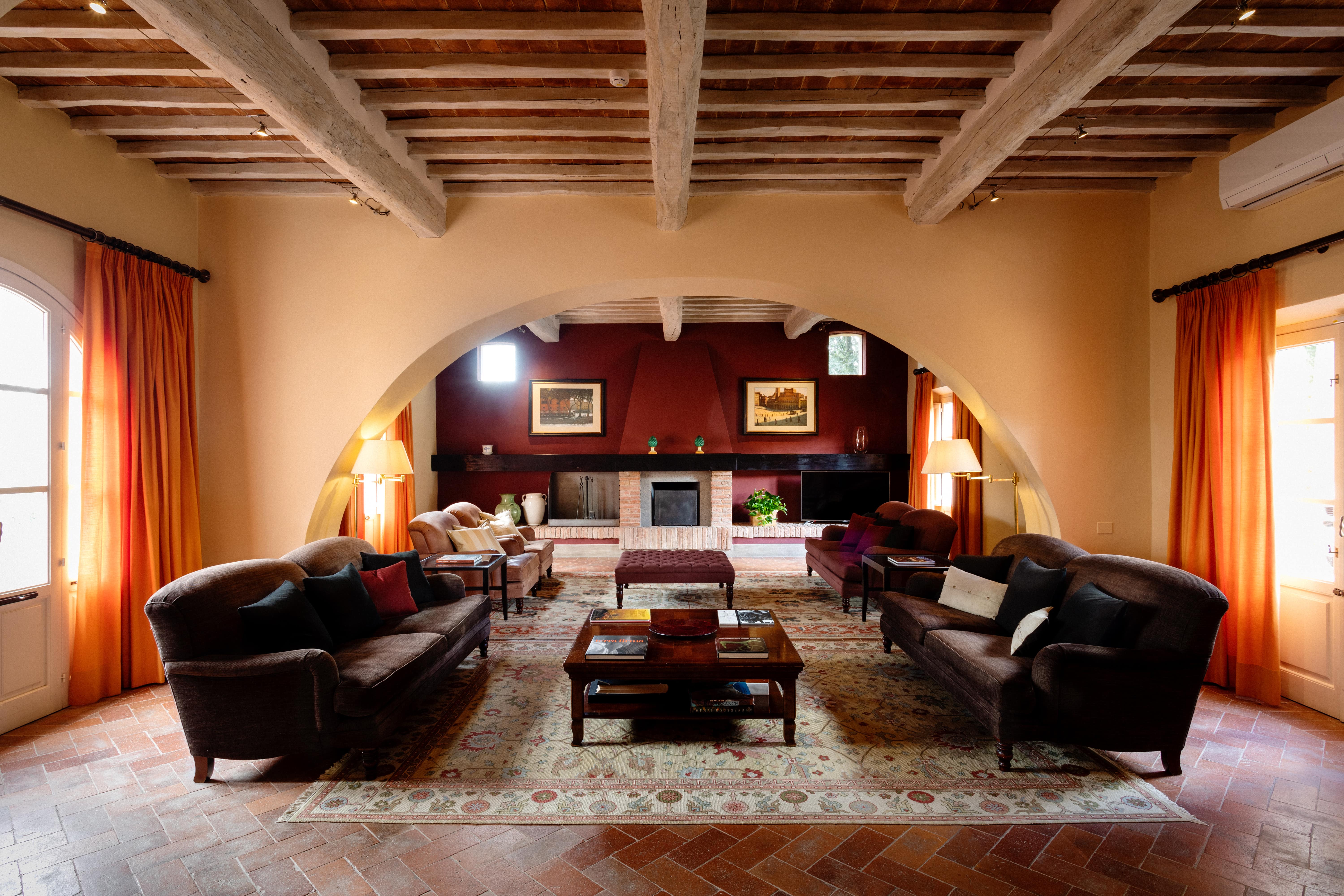 Inside Villa Fagnana at Villa Saletta with view of living room