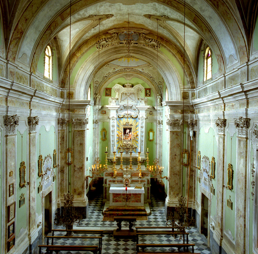 Interior of gilded onsite chapel