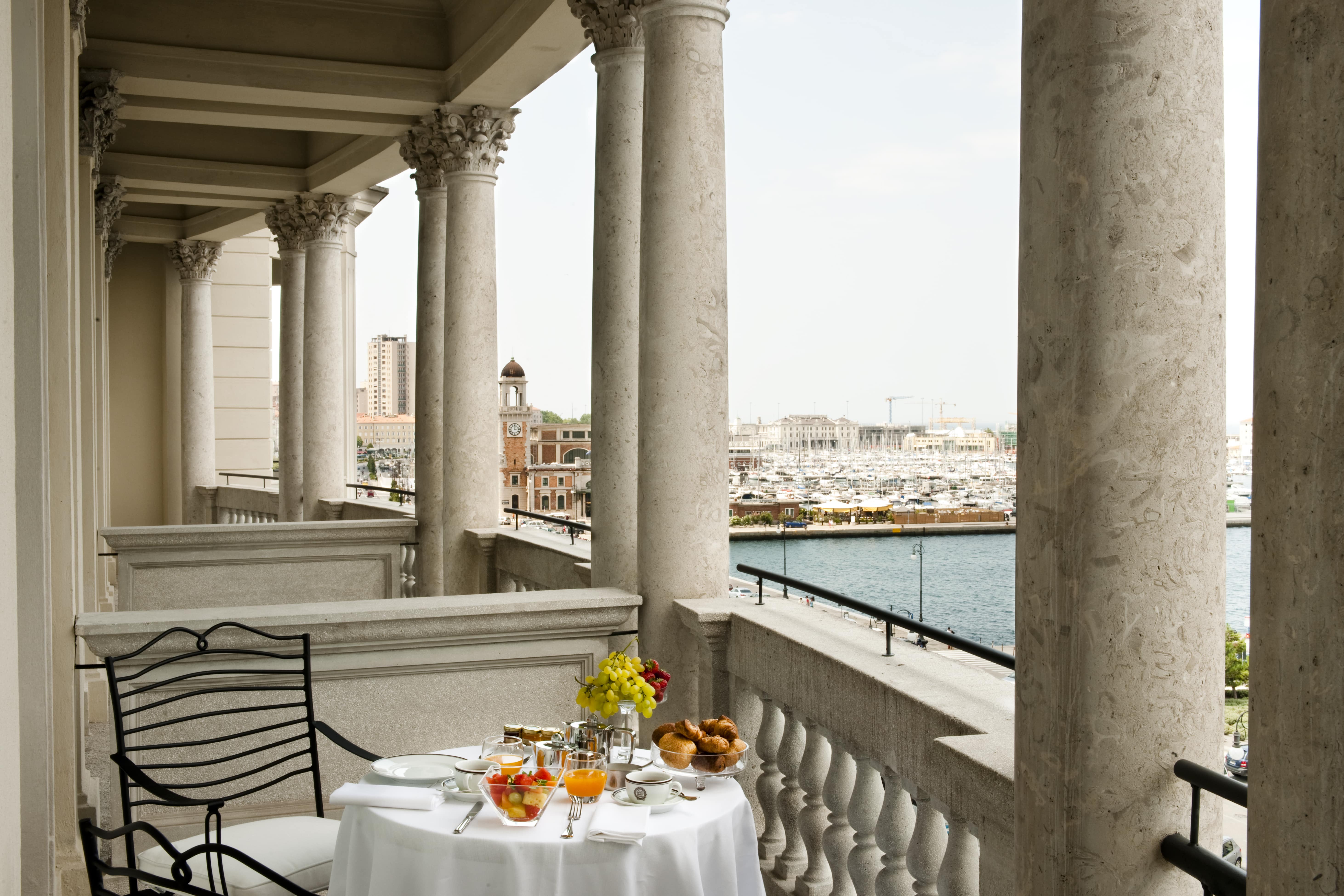 view of the Adriatic Sea from the junior suite balcony