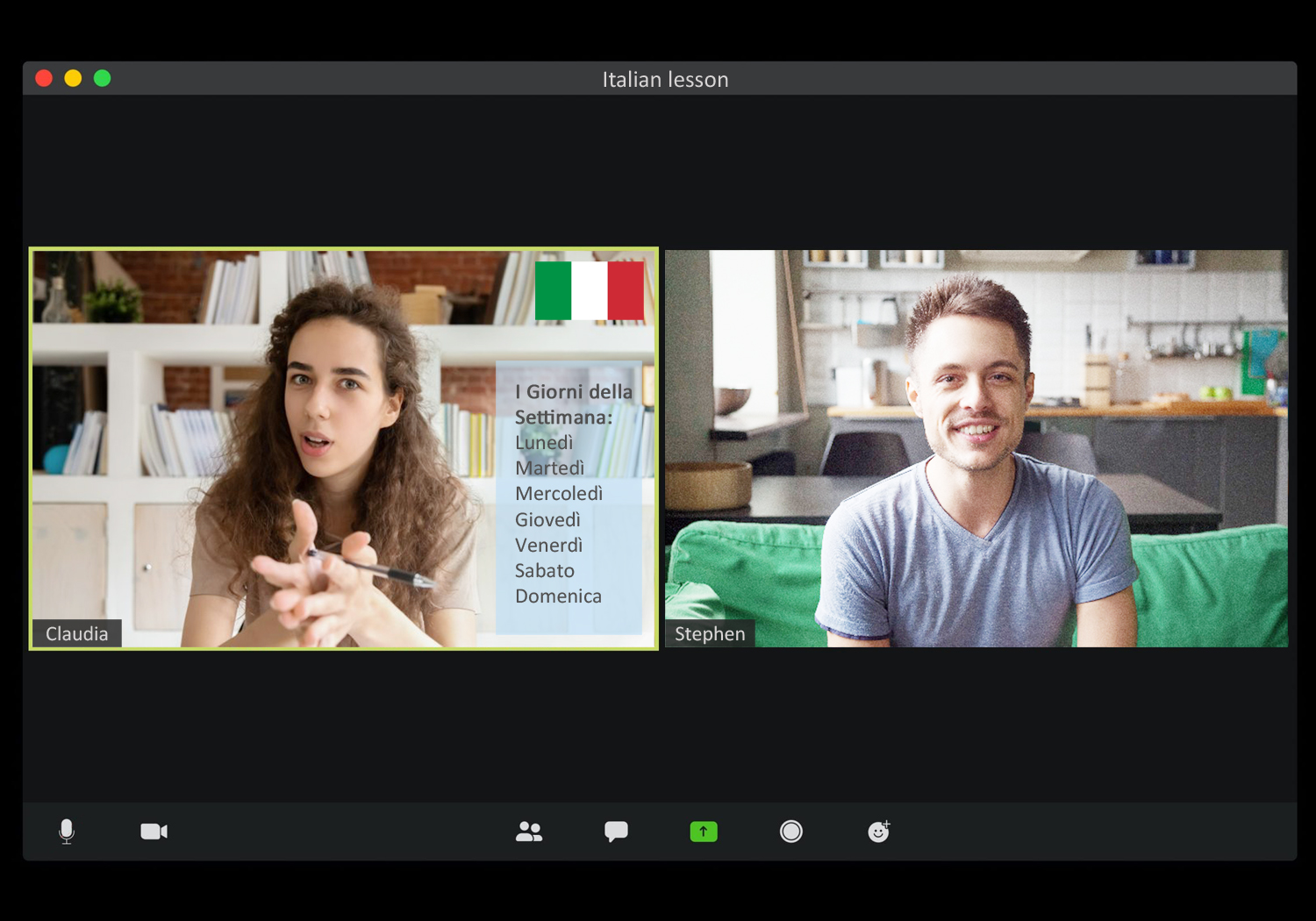 learn how to speak italian Online lesson