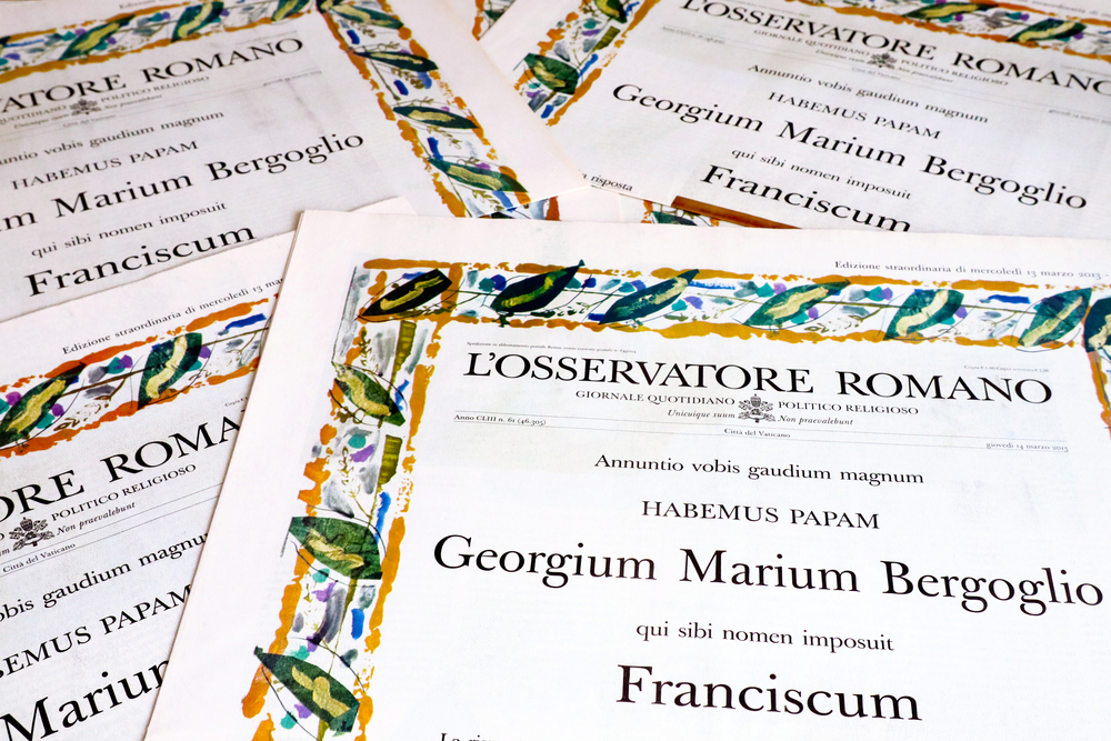 osservatore romano commenting on the election of pope francis