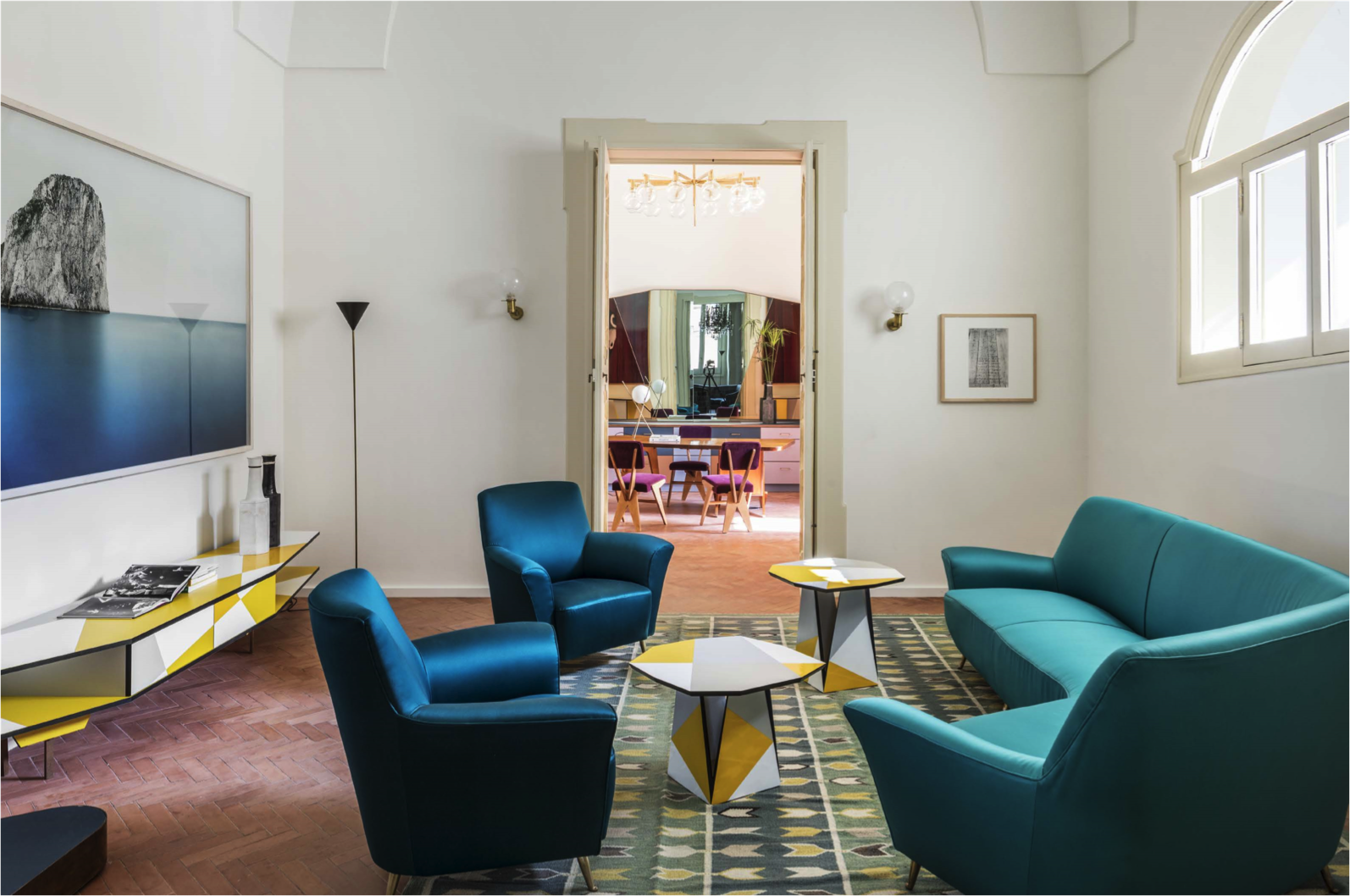 Seating area at Palazzo Luce