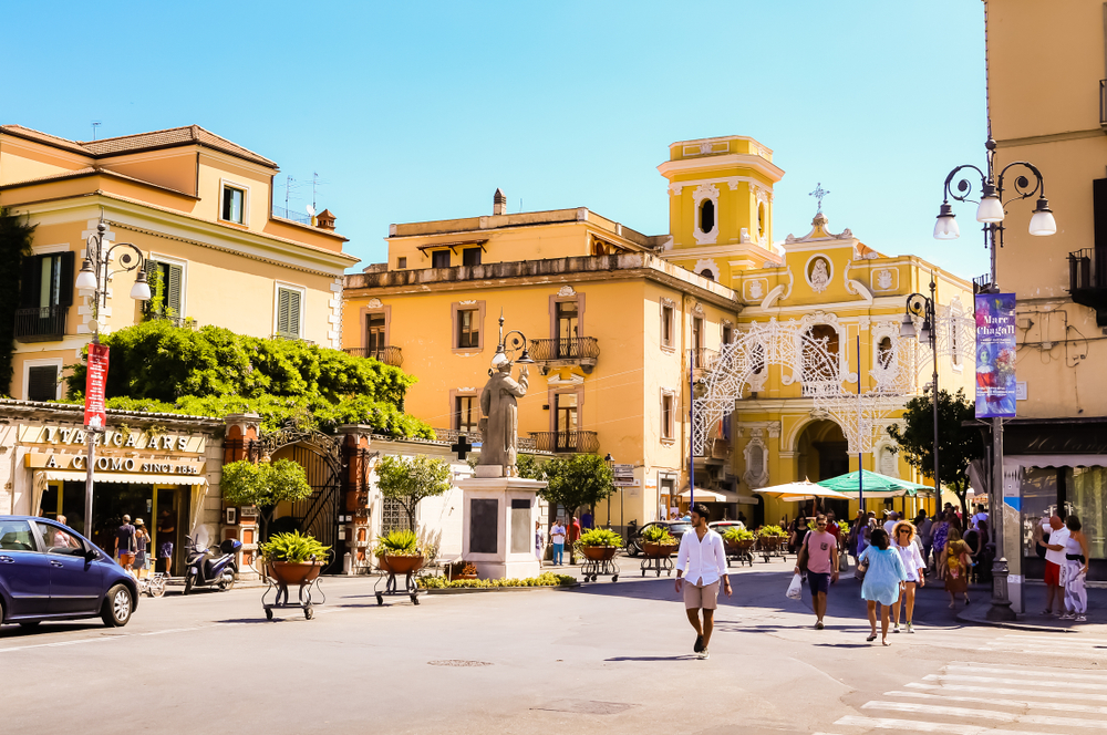 A July day in Piazza Tasso