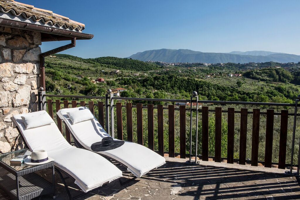 Vast views of the Olive groves and Mountains beyond