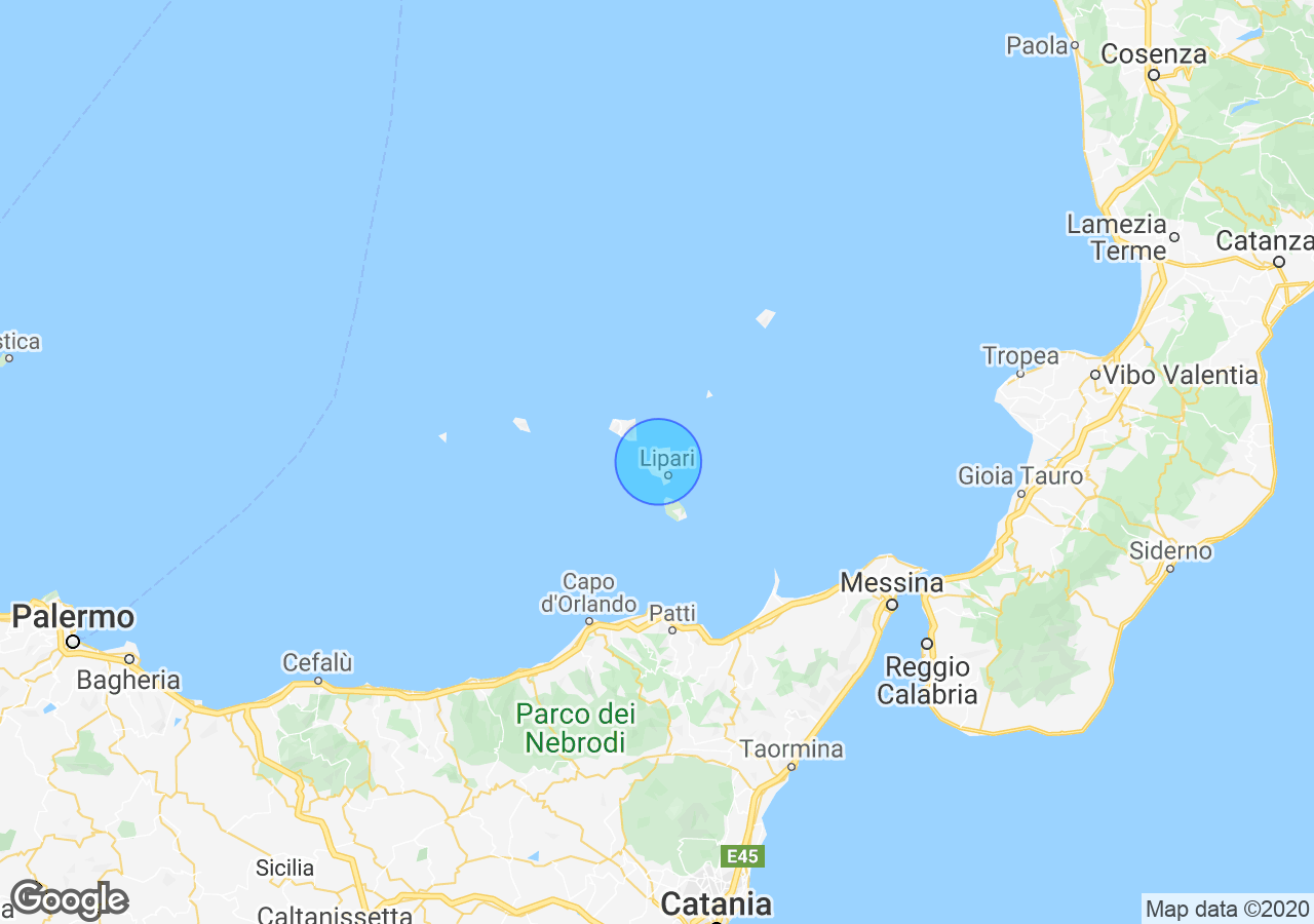 Aeolian Islands Sicily Map