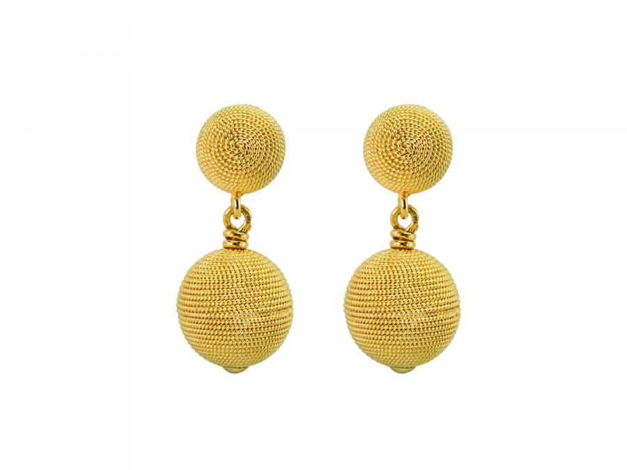 Gold corbula sfera earring | ITALY Magazine