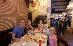 Bronski family in Neapolitan pizzeria