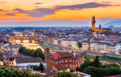 View of Florence at dusk