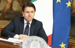 Italy's prime minister Giuseppe Conte speaking at press conference