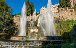 A fountain at Villa d'Este in Tivoli Italy