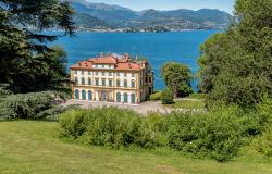 Villa Pallavicino and gardens overlooking Lake Maggiore in Italy